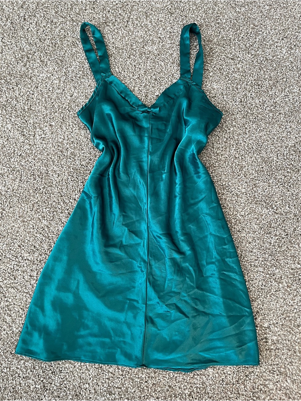 VTG Silky Teal Slip Dress - Women Intimates & Sleepwear